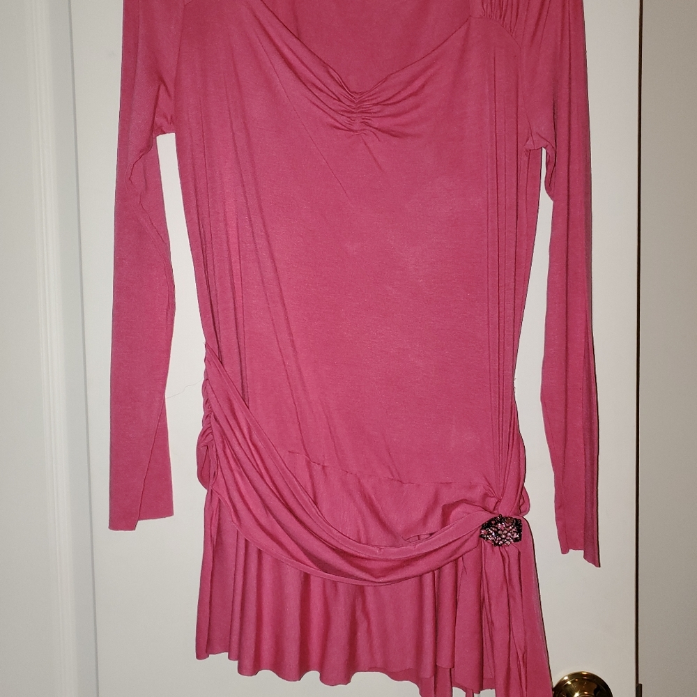 Dressy long sleeve maternity shirt
